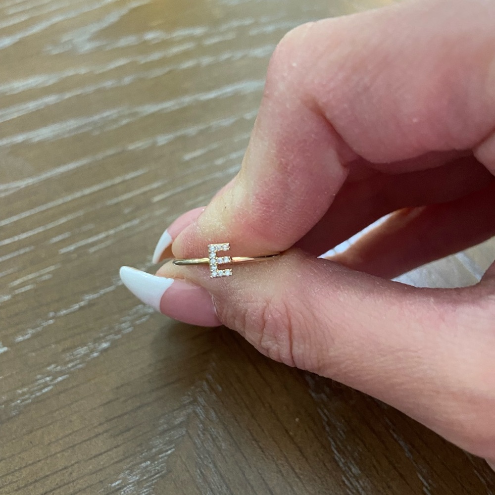 “E” initial ring